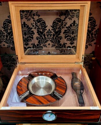 Visol Eiger Glass Top Humidor Gift Set
